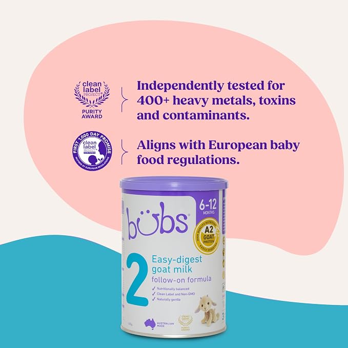 Bubs Goat Milk Infant Formula Stage 2, Infants 6-12 months, Made - Image 5