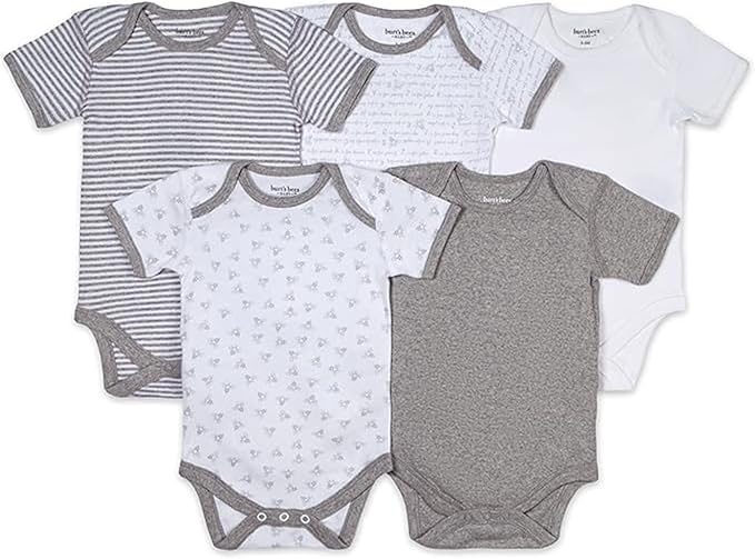 Burt's Bees Baby Organic Cotton Bodysuits – Baby Boy & Girl Short and Long by BurtsBeesBaby