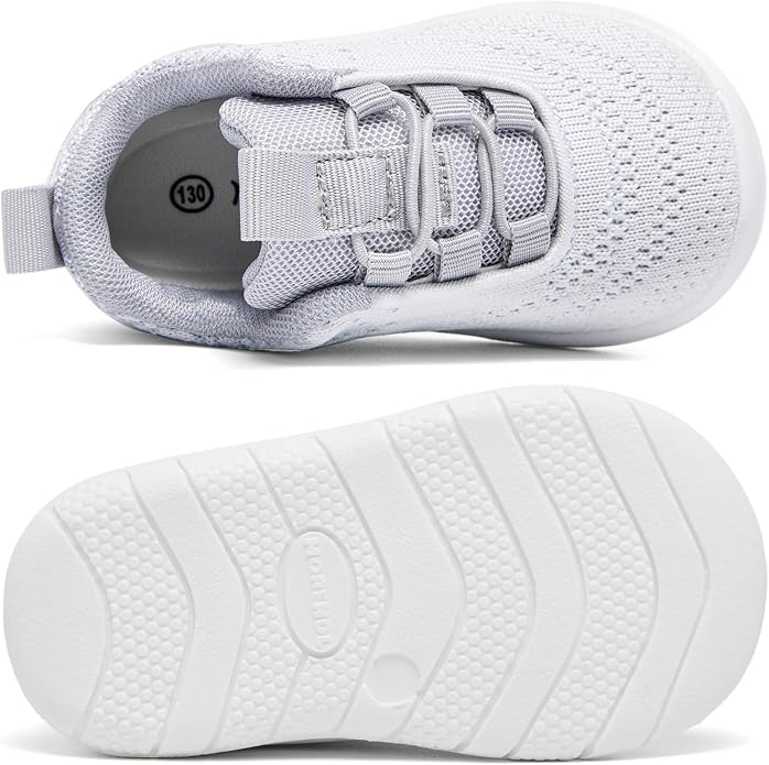 MORENDL Toddler Slip On Sneakers Baby Walking Shoes Non-Slip Breathable Unisex - Image 4