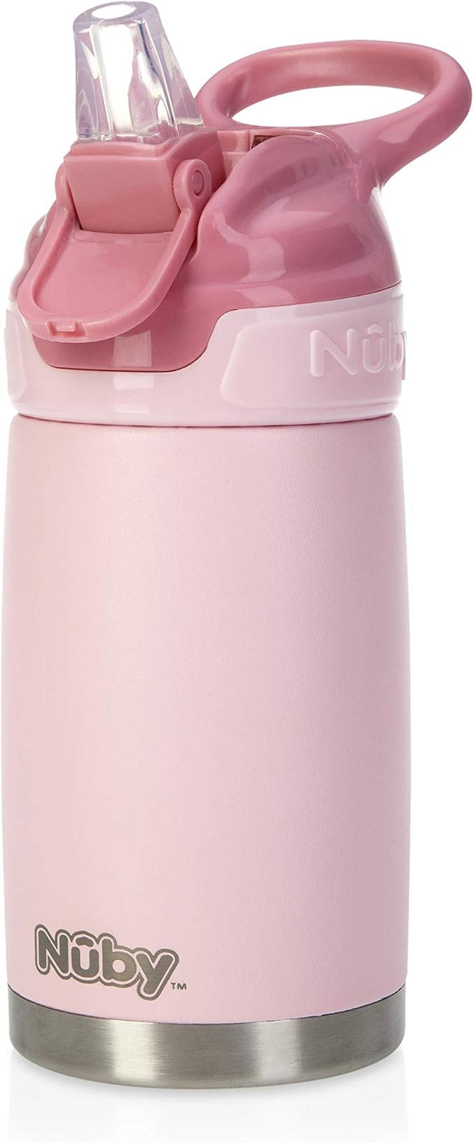 Nuby Thirsty Kids No Spill Flip-It Reflex Stainless Steel Travel Cup or Water by NubyUSA