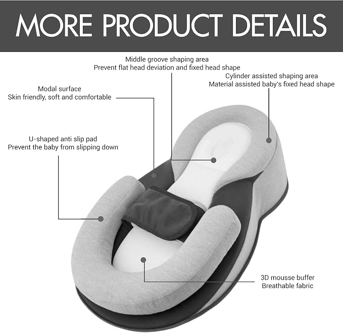 Baby Lounger Pillow, Rest Nest Bassinet Snuggle wih Safety Strap Breastfeeding - Image 4