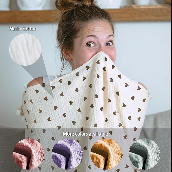 Muslin Nursing Covers for Breastfeeding, Arch Neckline Breast Feeding Covers - Image 5