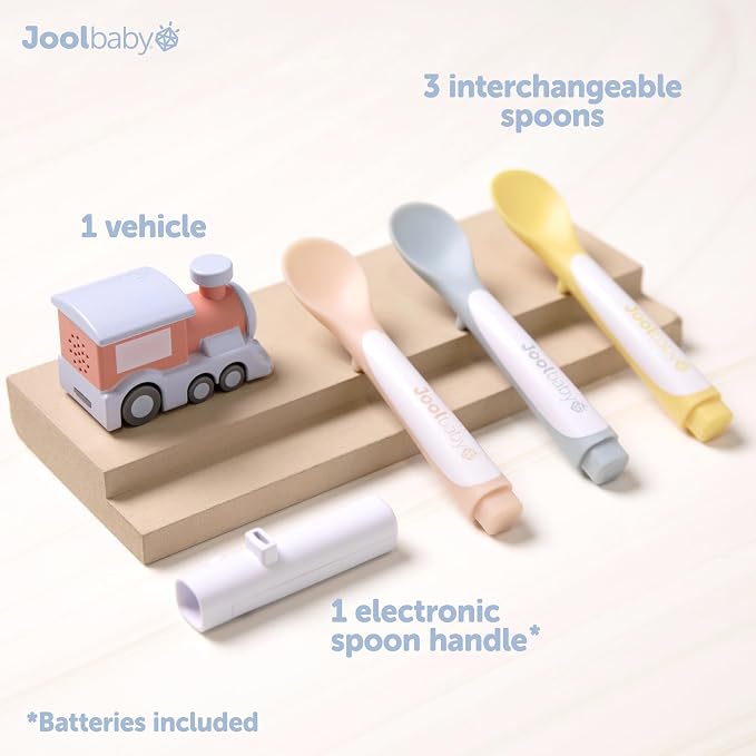 Jool Baby Musical Baby Spoons, 3 Spoons + Train - Image 3
