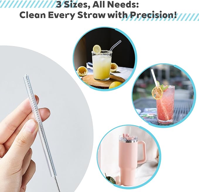 Sosmar 6 Pack Water Bottle Cleaner, Stanley Cup Cleaner Brush Kit - Image 6