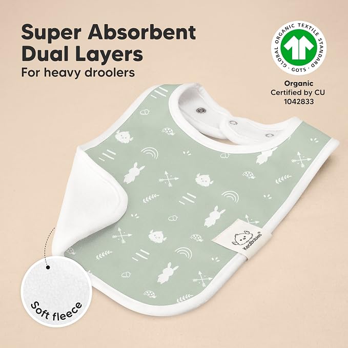 KeaBabies 8-Pack Organic Baby Bibs - Image 4