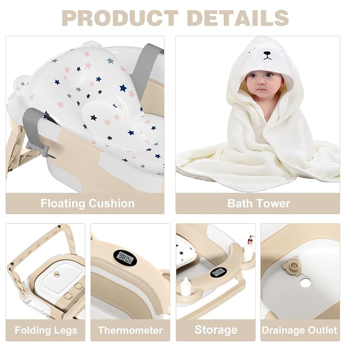 MoreFeel Collapsible Baby Bathtub - Image 5
