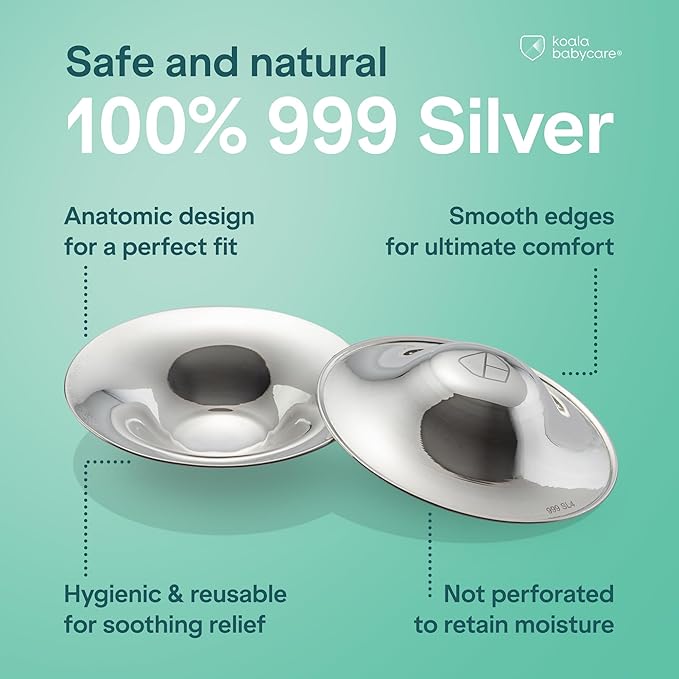 Koala Babycare The Original Nursing Cups 100% Silver – Nipple Shields - Image 3
