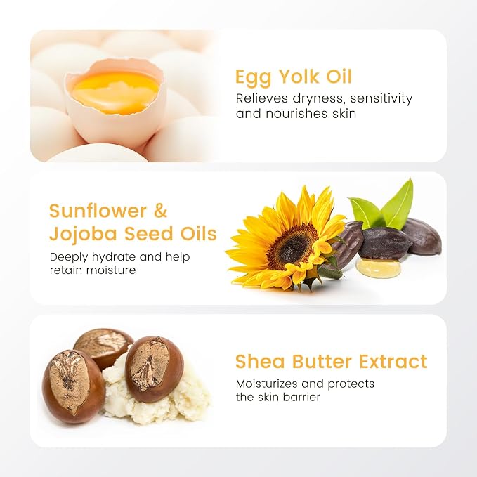 RUNBEN Baby Face Cream with Egg Yolk Oil, 48H Deep Moisturizing, Gentle & - Image 4