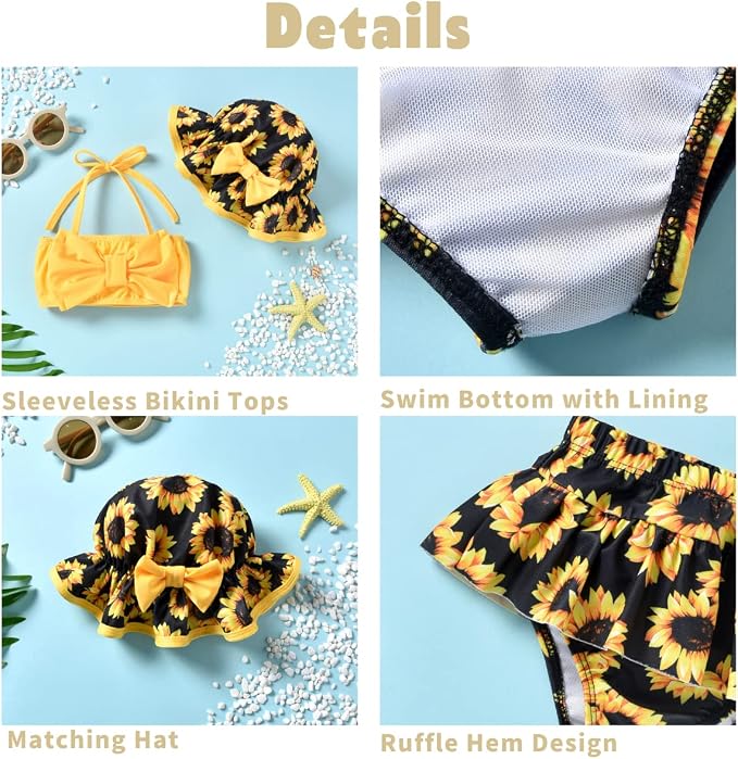 Aalizzwell Baby Girl 2-Piece Bikini Swimsuit - Image 3