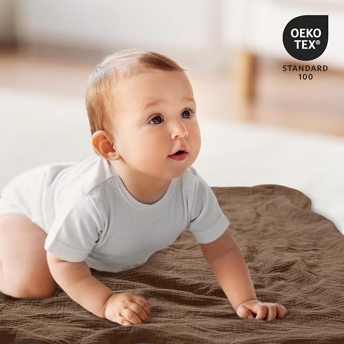 Muslin Swaddle Blankets for Newborn, 3 Pack Breathable Soft Receiving Blanket - Image 3