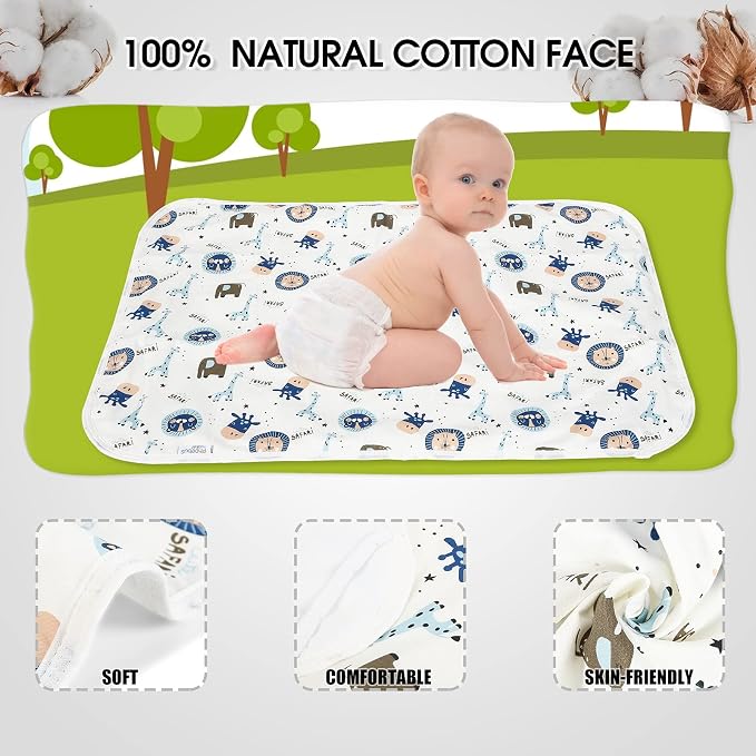 Baby Diaper Changing Pad, 21 5/8" x 31.5" Waterproof Changing Pad Liners - Image 2