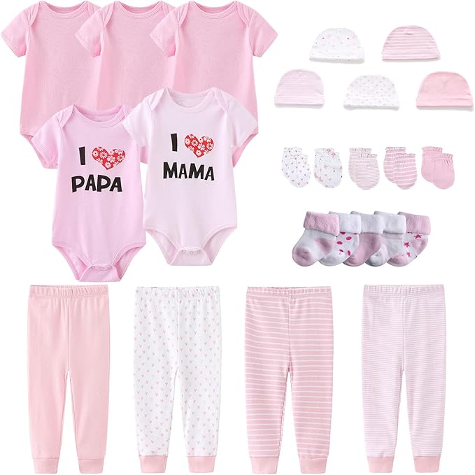 Newborn Layette Gift Set Bodysuits Pants by MAMIMAKA