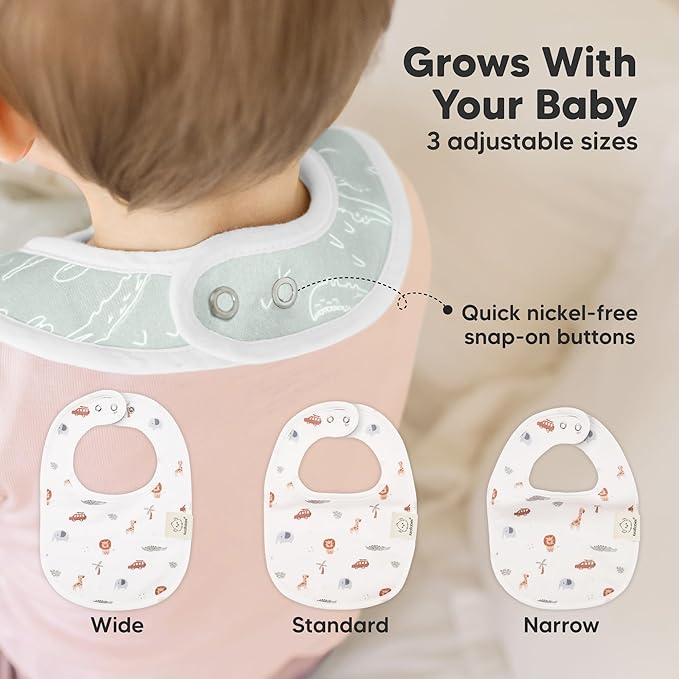 8-Pack Organic Baby Bibs for Boys, Girls - Image 4