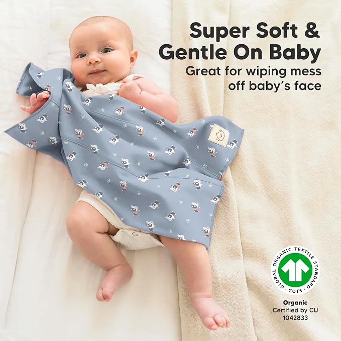 Organic Burp Cloths Baby Boy, Girl - Image 4