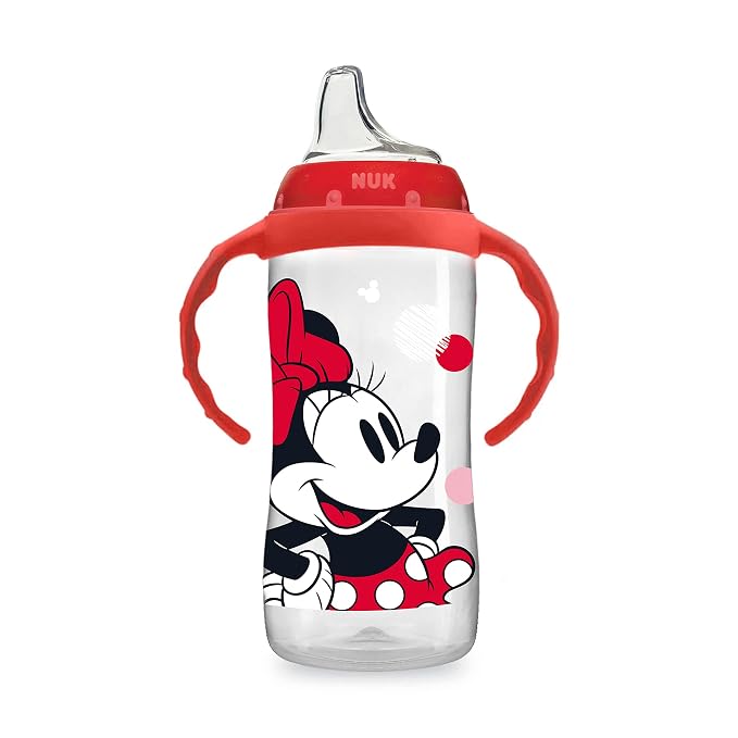NUK Disney Large Learner Spill Proof Sippy Cup, Minnie Mouse, 10 Oz 1Pack – BPA by NUK