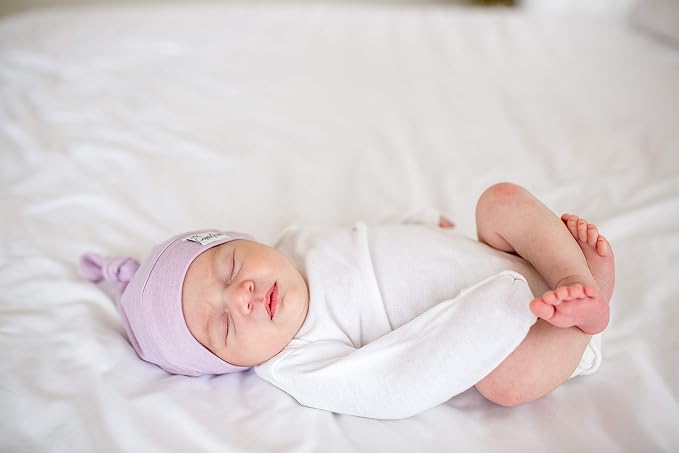 Copper Pearl Baby Beanie Hat Top Knot Stretchy Soft Lily - Image 7