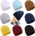 DRESHOW BQUBO 8 Pack Unisex Baby Beanie Hat Infant Toddler Kid Hats Baby Soft by DRESHOW