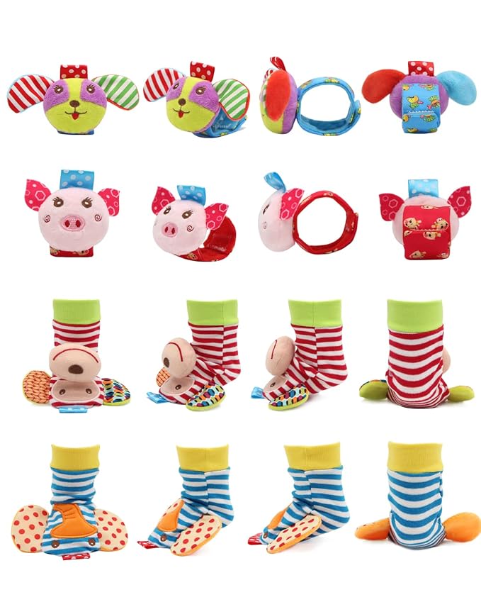 BLOOBLOOMAX Wrist Rattles Foot Finder Rattle Toy - Image 8