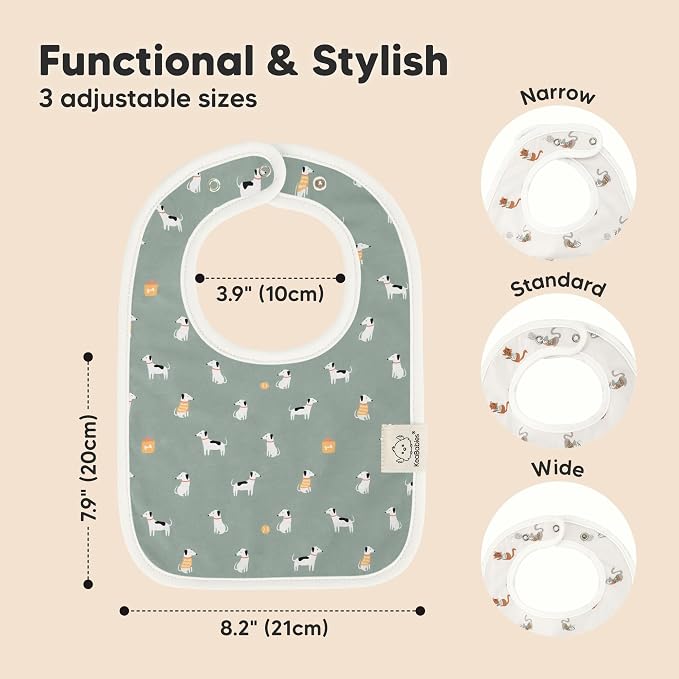 KeaBabies 8-Pack Organic Baby Bibs - Image 2