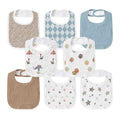 GLLQUEN BABY Muslin Drool Bibs for Boys Girls 8 Pack, Adjustable Baby Bibs for by GLLQUENBABY