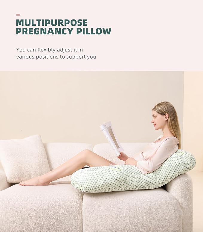 Pregnancy Pillow for Pregnant Women, Soft Pregnancy Body Pillow, Support for - Image 5