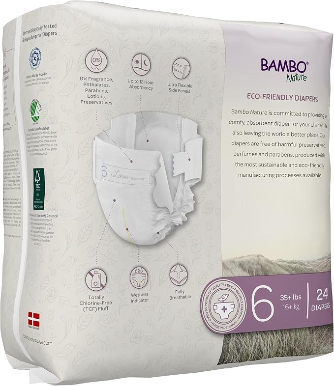 Bambo Nature Hypoallergenic Dream Baby Diapers, Premium Eco-Labeled Sustainable - Image 2
