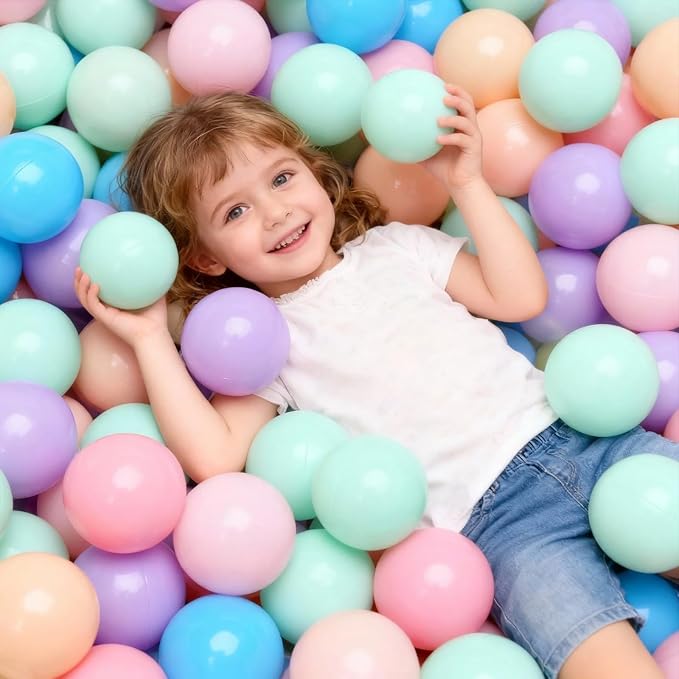 GOGOSO Ball Pits Balls for Toddlers Pack of 50 100 200 Plastics Shape Ball - Image 6