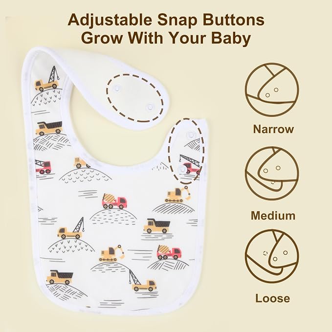Baby Bibs Soft and Absorbent Organic Cotton Bandana Drool Bibs Set - Image 2