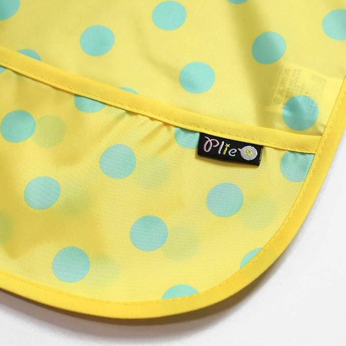 Short Sleeve Waterproof Bib for Toddlers – Feeding Apron for Mealtime, - Image 2