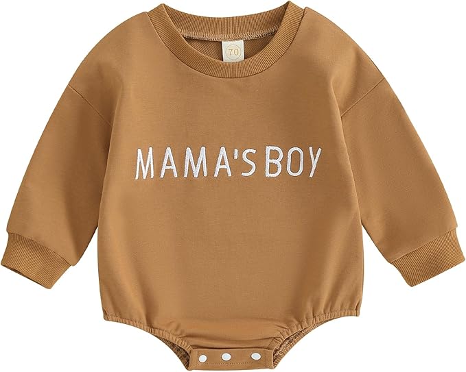 VISGOGO Newborn Infant Baby Boy Girls Oversized Romper Little Dude Sweater by VISGOGO