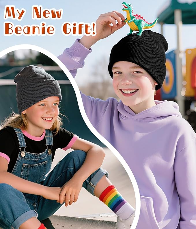 Rosoz Toddler Beanie Boys Girls Baby Knit Warm Beanies Kids Children Winter hat - Image 6