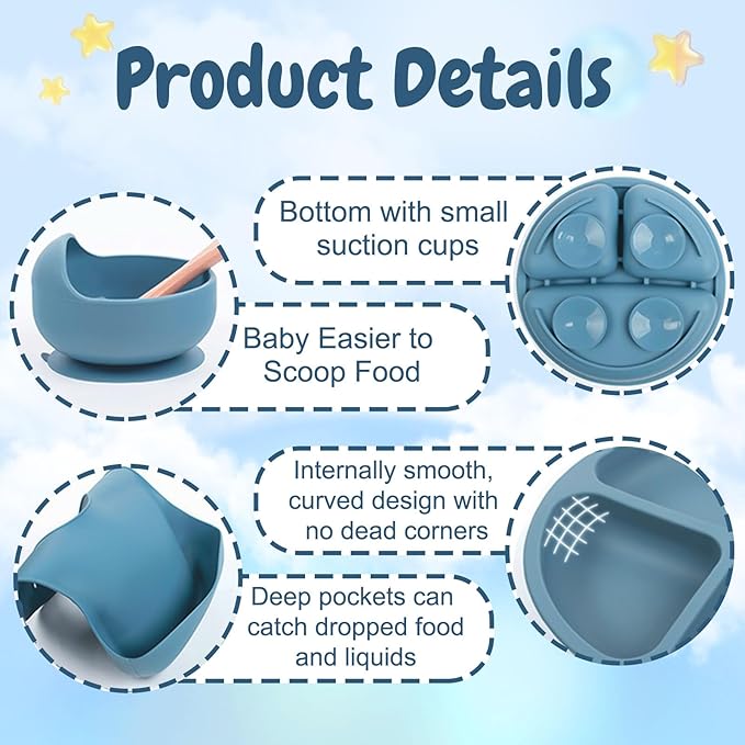 Personalized Silicone Baby Feeding Set - Image 2