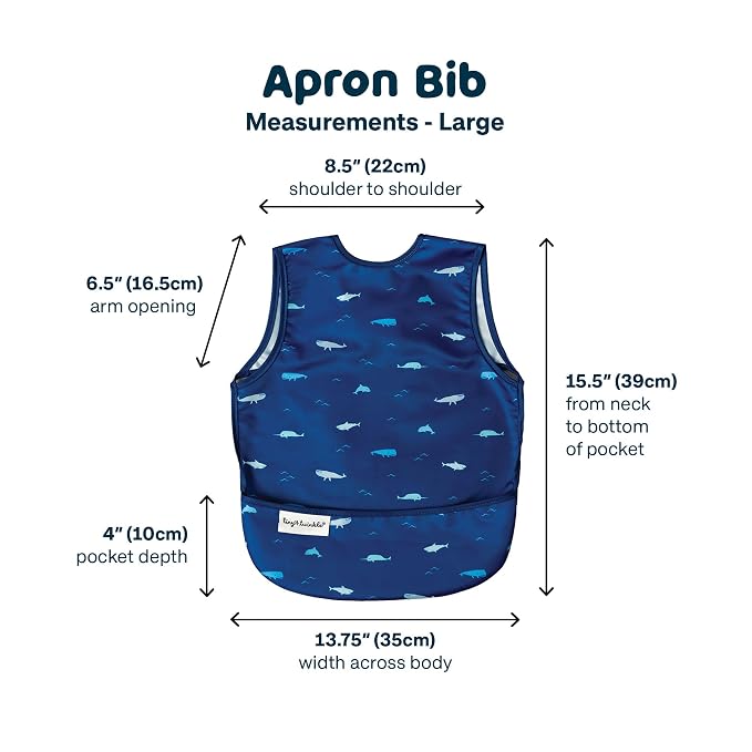 Tiny Twinkle Short Sleeve Apron Baby & Toddler Bib - Image 5