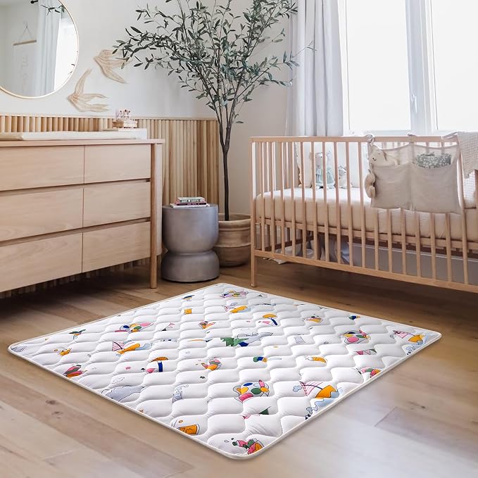High-Density Foam Baby Play Mat, 36x36 Inches Thicken One-Piece Comfortable and - Image 5