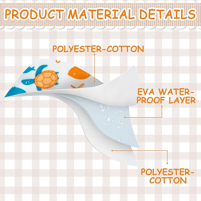7Pcs Cotton Waterproof Baby Bibs Hook Loop Closure Newborn Bib Keepsake Baby - Image 4