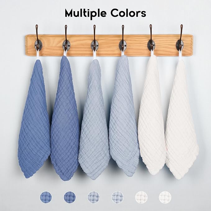Muslin Baby Washcloths 6 Pack, 100% Cotton Wash Cloths - Image 7