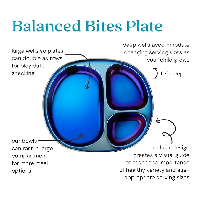 Ahimsa Stainless Steel Kids Plates - Image 2