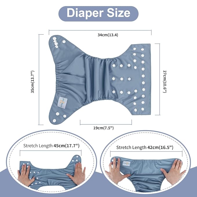 babygoal Baby Boy Cloth Diapers 6 Pack - Image 3