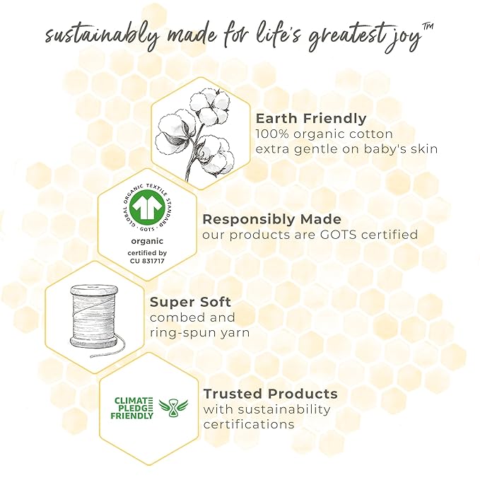 Burt's Bees Baby Organic Baby Bibs – 100% Cotton Newborn Infant Bibs - Image 7