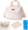 Breastmilk Cooler Bag with Ice Pack Fits 6 Baby Bottles up to 9 Ounce, Wearable by BABEYER
