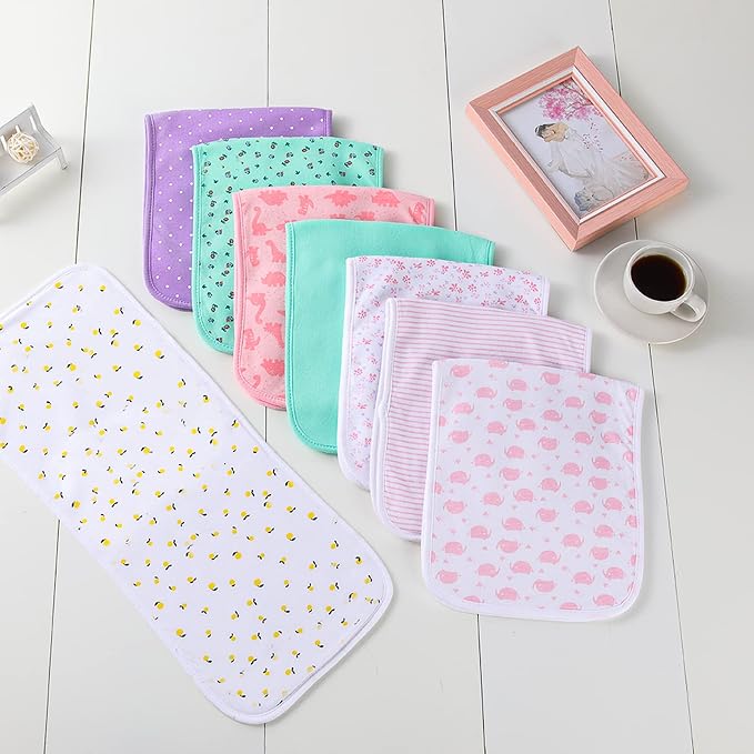 Hakochia Burp Cloths for Baby Boy & Girl Organic Cotton Large Unisex Burp - Image 6