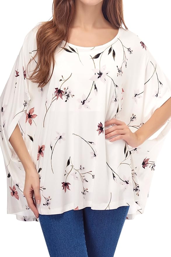 Smallshow Women's Nursing Top Maternity Poncho - Image 4