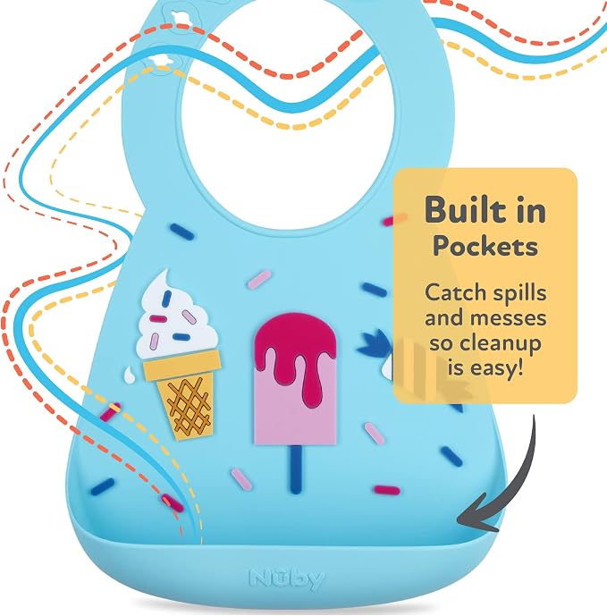 Nuby On The Go Silicone 3D Bib - Image 3