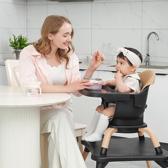 Baby High Chair, 7 in 1 Convertible High Chairs - Image 2