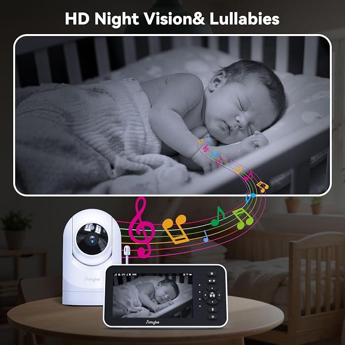 Video Baby Monitor with Camera and Audio, No Wifi or Free App Mode, - Image 7