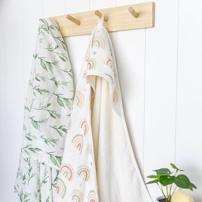 Crane Baby Hooded Towel, 100% Cotton & Terry Cloth Hooded Baby Towels - Image 4