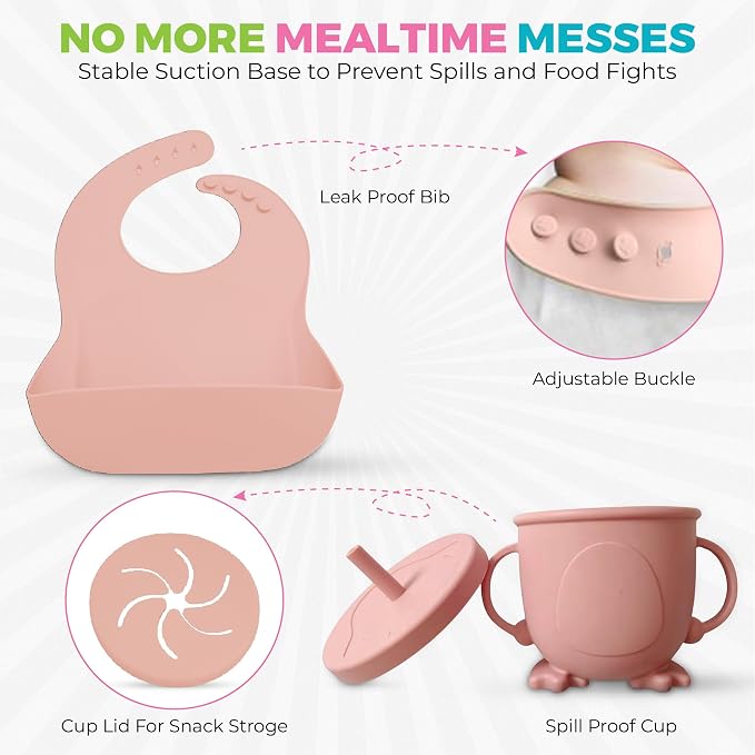 SiliFun 8-Piece Silicone Baby Feeding Set – Complete Infant Mealtime Kit - Image 5