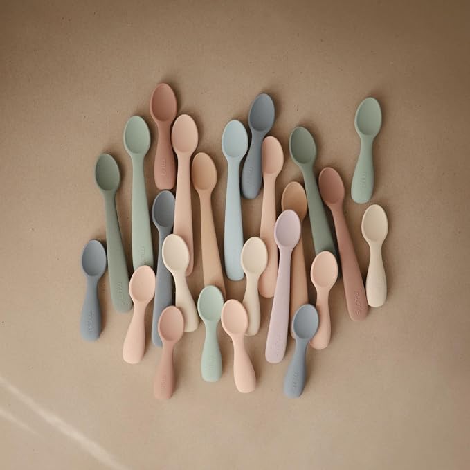 mushie Silicone Toddler Starter Spoons | 2 Pack - Image 5