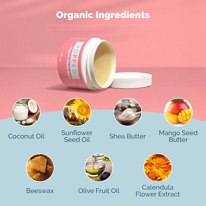 Popped Organic Nipple Butter | Made in the USA | Moisturizing Nipple Cream - Image 2