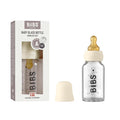 BIBS Baby Glass Bottle Complete Set 110 ml | BPA Free Natural Rubber | Made in by BIBS